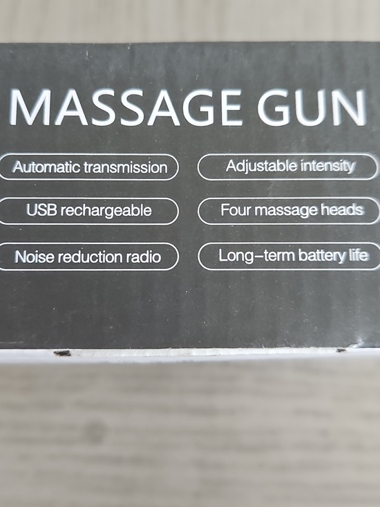 Portable Black Massage Gun with Yellow Accent - Picture 3 of 4